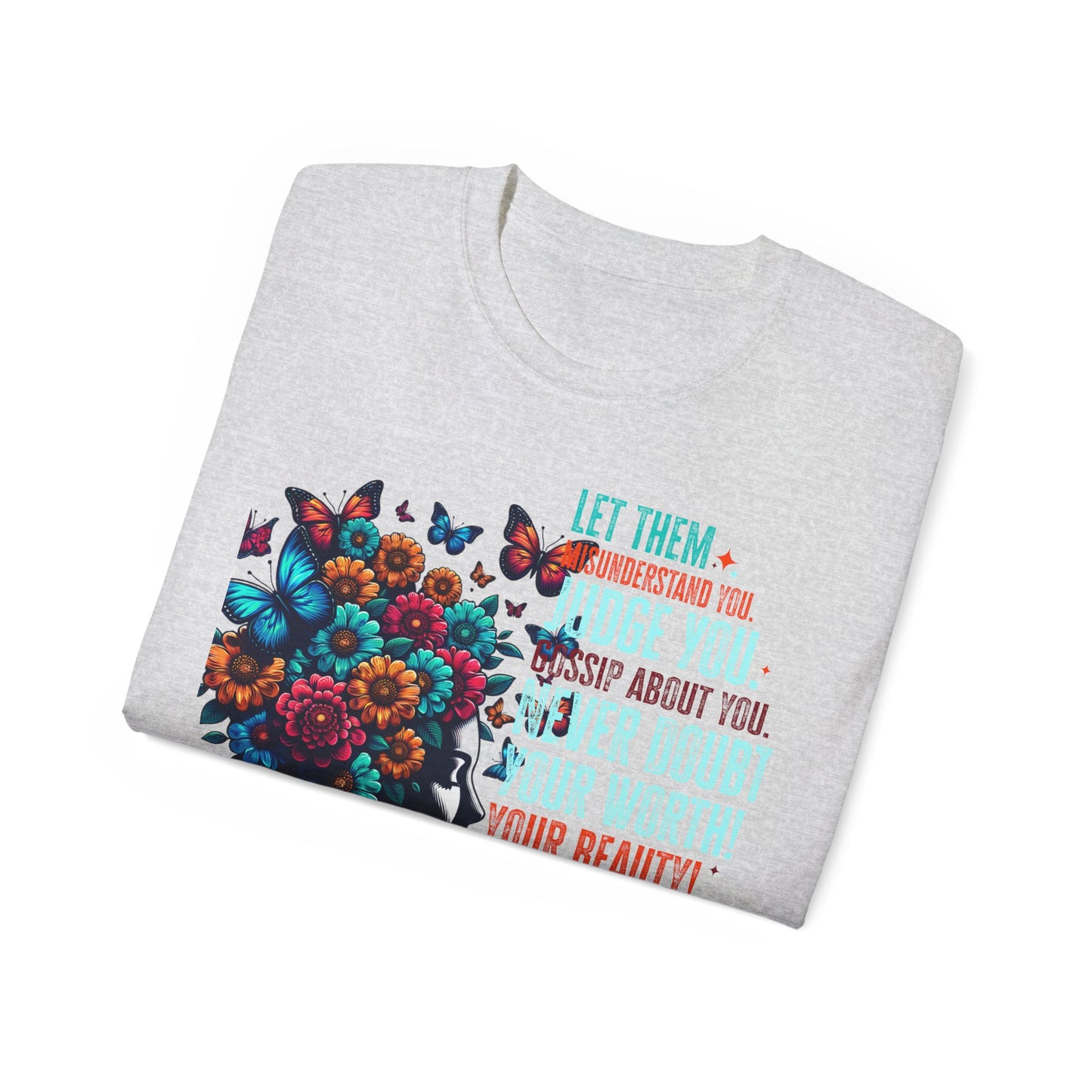 Inspirational Floral Graphic Tee - "Let Your Beauty Shine!"