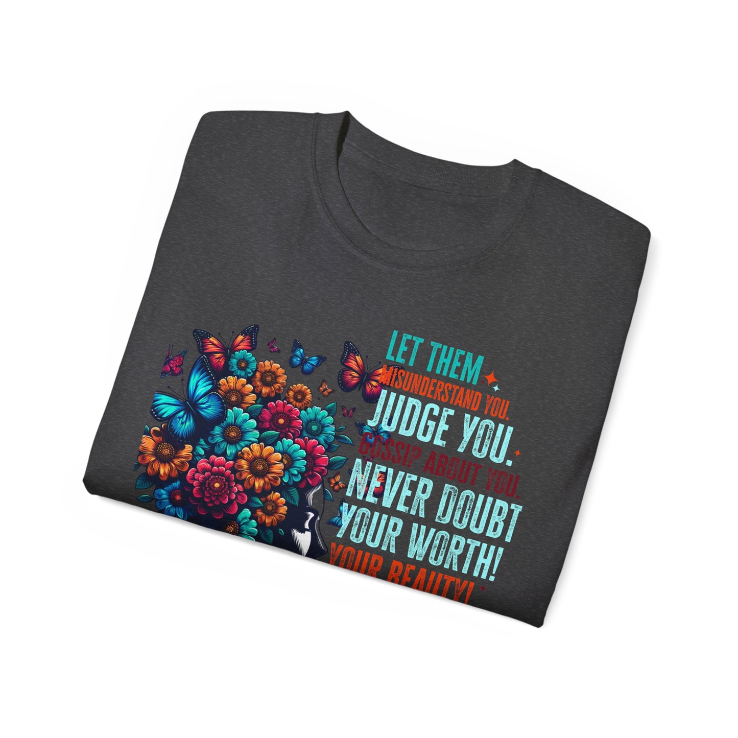 Inspirational Floral Graphic Tee - "Let Your Beauty Shine!"