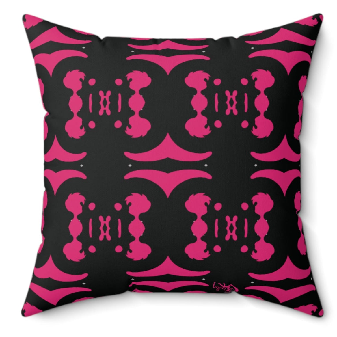 Square Pillow - Cute HG BLGL Homz Design black