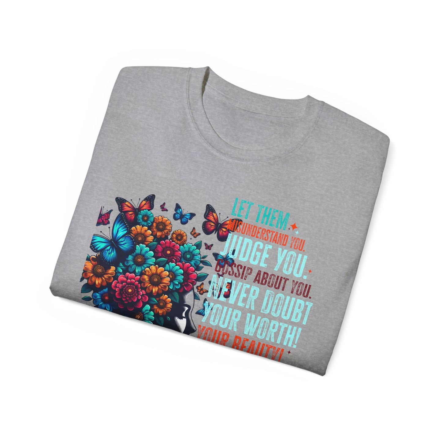 Inspirational Floral Graphic Tee - "Let Your Beauty Shine!"