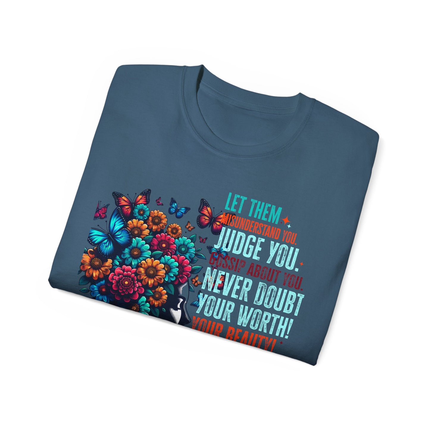 Inspirational Floral Graphic Tee - "Let Your Beauty Shine!"