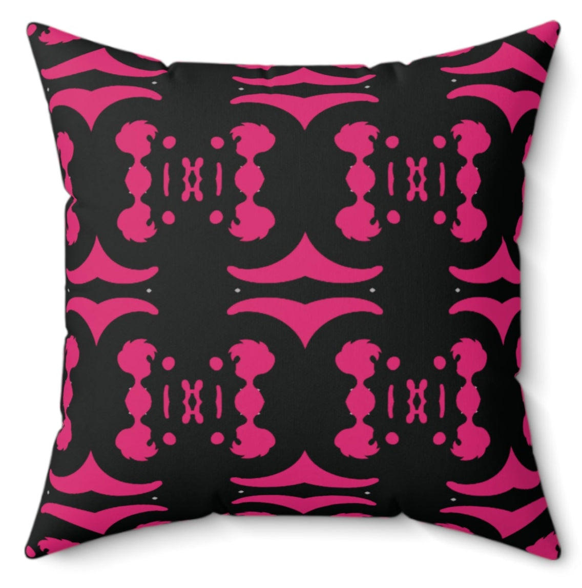 Square Pillow - Cute HG BLGL Homz Design black