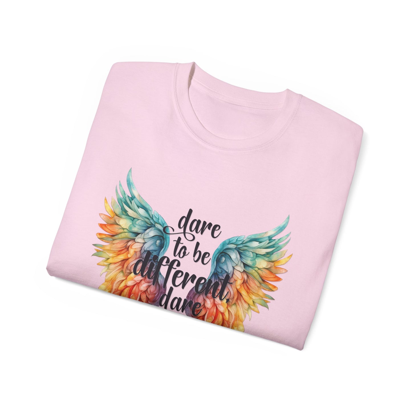 Inspirational Wings Tee - Dare To Be Different Dare To Fly