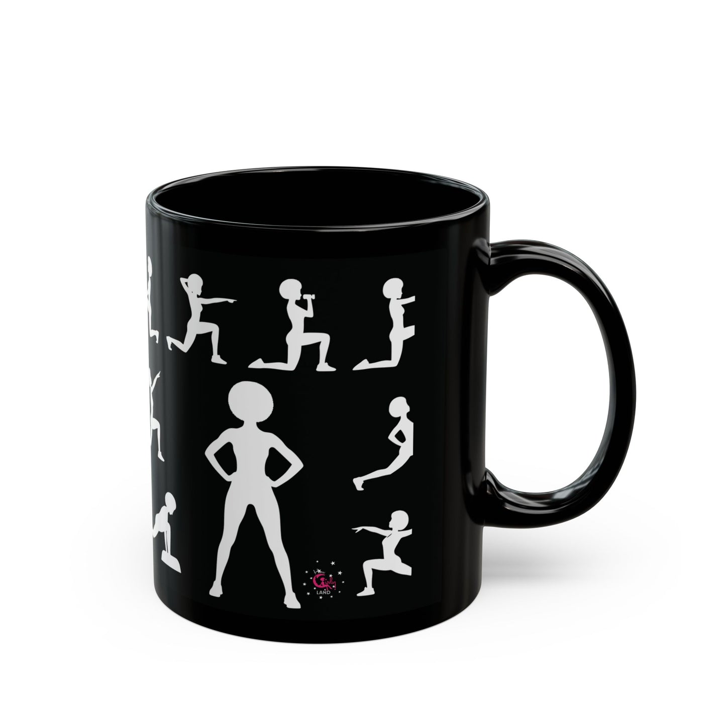Woke Workout Inspiration Black Mug - 11oz & 15oz - Motivational Workout Design for Gym Lovers