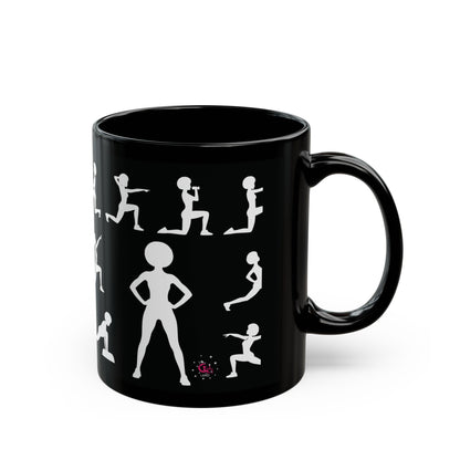 Woke Workout Inspiration Black Mug - 11oz & 15oz - Motivational Workout Design for Gym Lovers