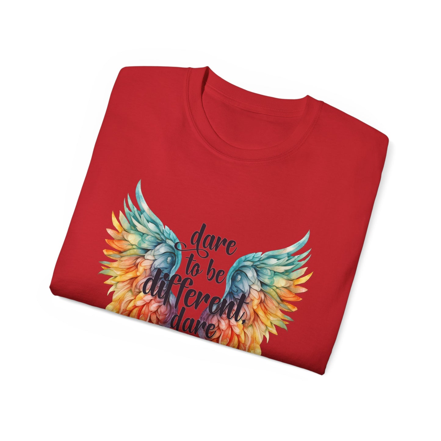 Inspirational Wings Tee - Dare To Be Different Dare To Fly