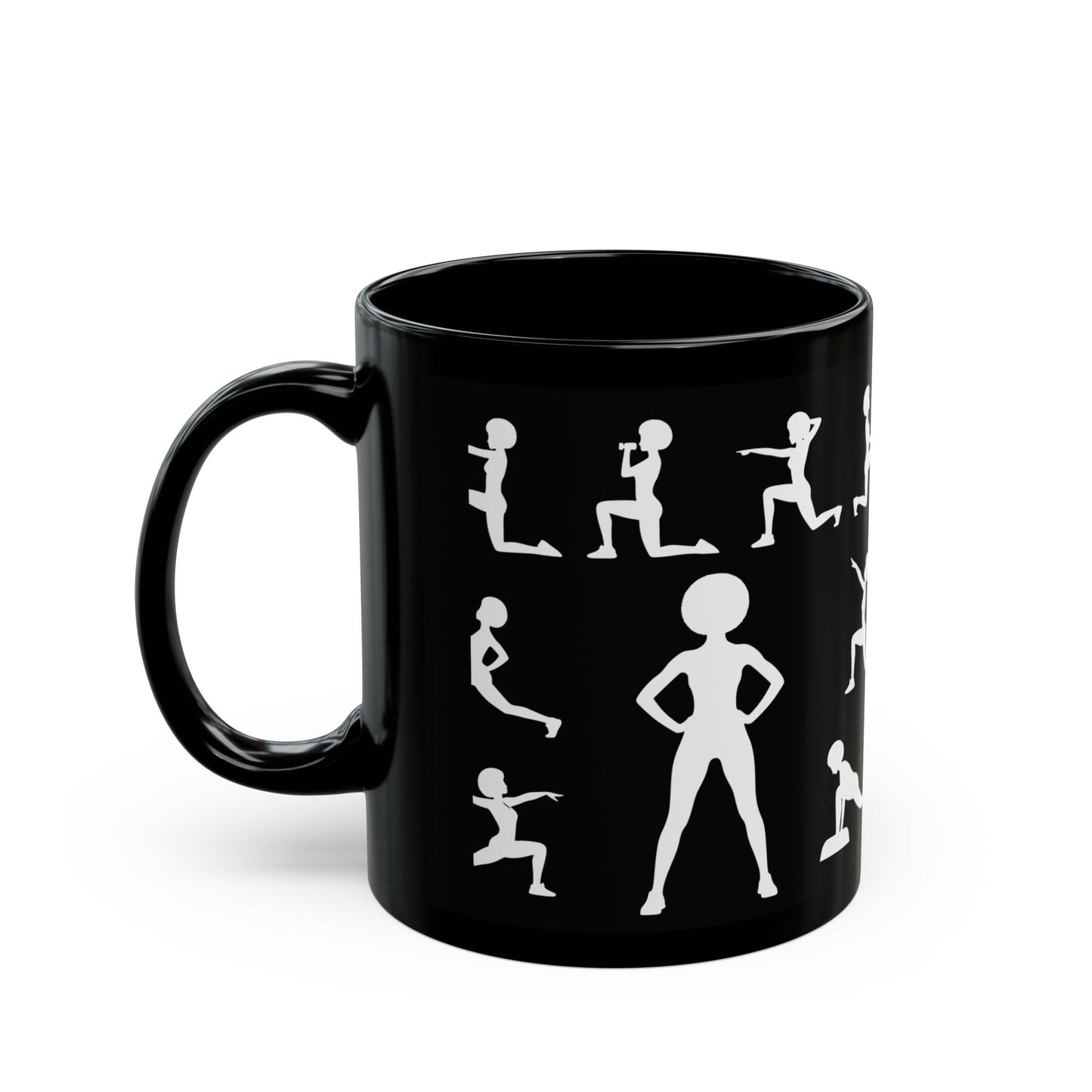 Woke Workout Inspiration Black Mug - 11oz & 15oz - Motivational Workout Design for Gym Lovers