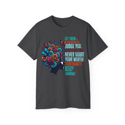 Inspirational Floral Graphic Tee - "Let Your Beauty Shine!"