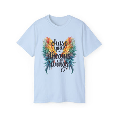 Inspirational Wings Tee-Chase Your Dreams  On Wings