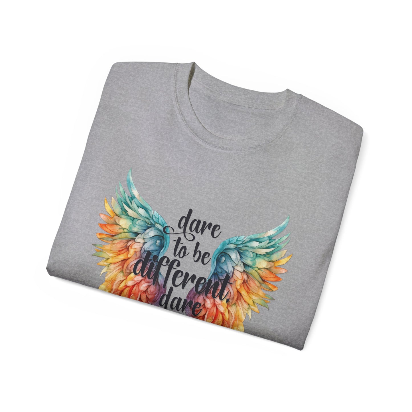 Inspirational Wings Tee - Dare To Be Different Dare To Fly
