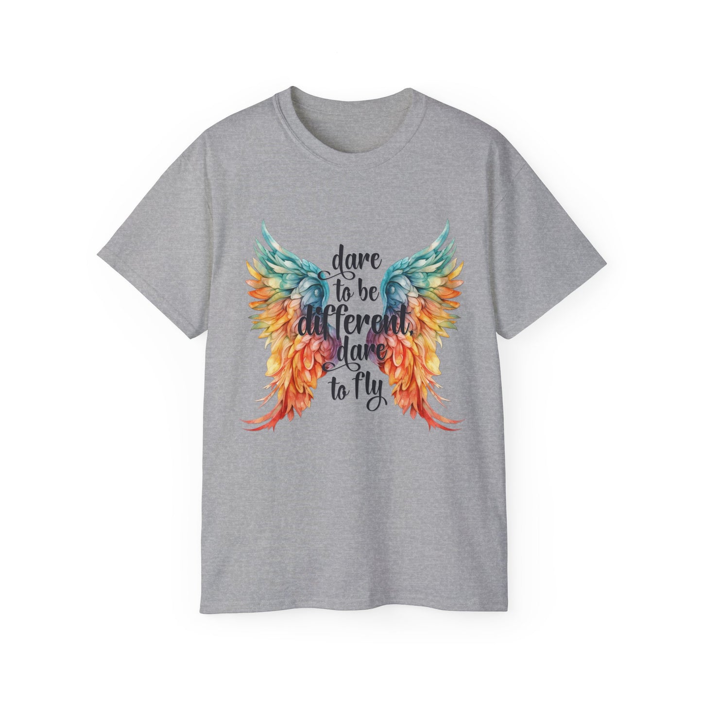 Inspirational Wings Tee - Dare To Be Different Dare To Fly