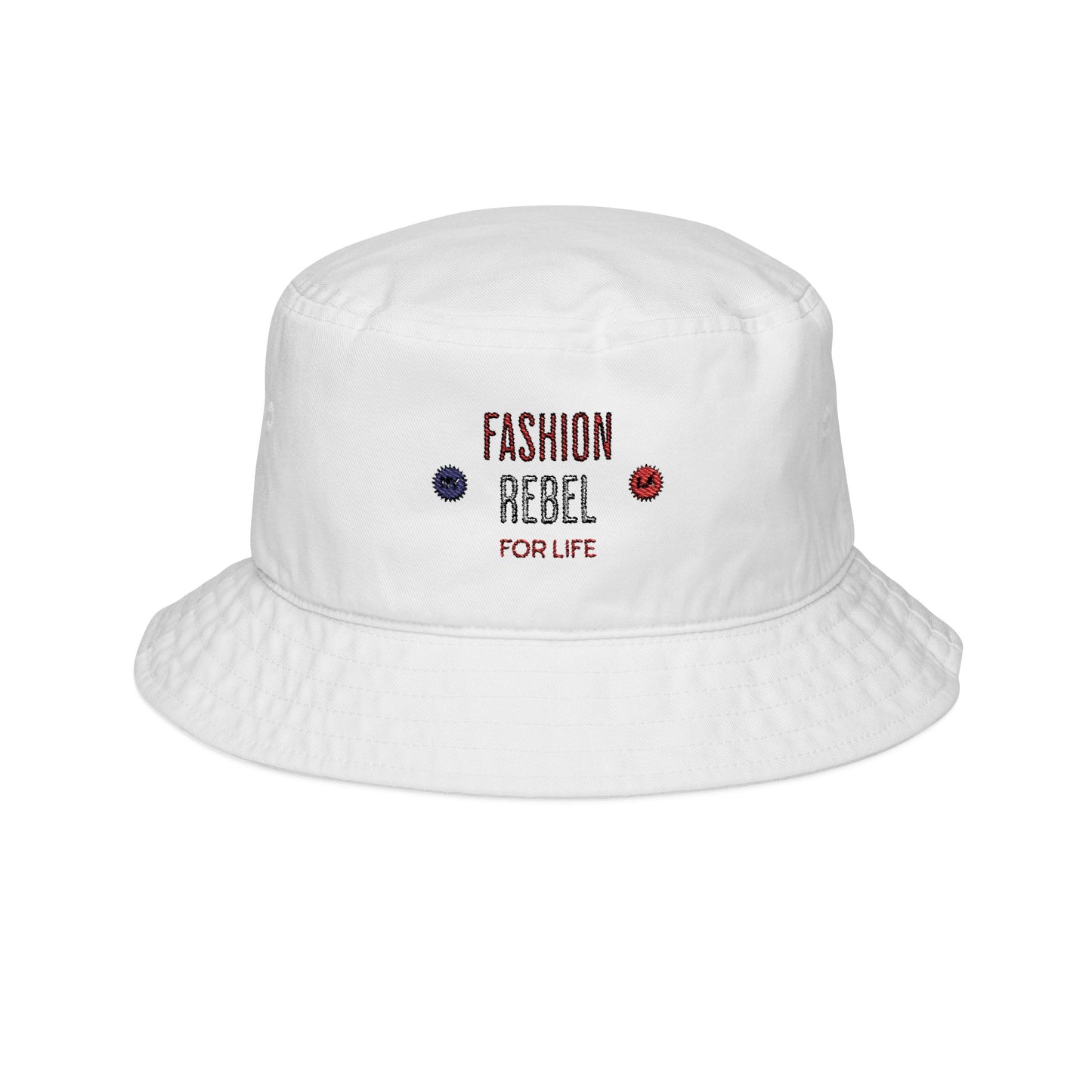 Embroidered Bucket Hat - "Fashion Rebel For Life [LA - NY]