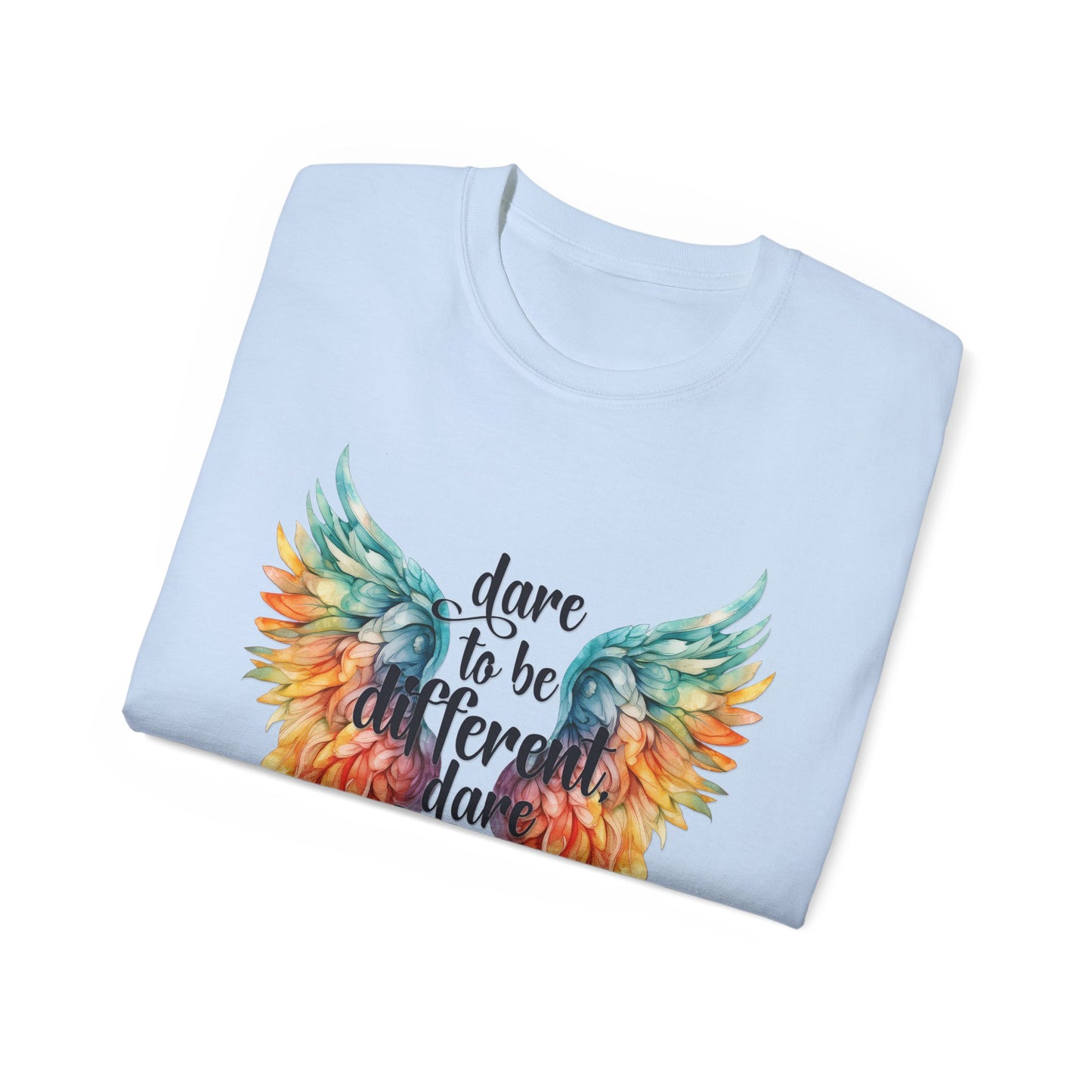 Inspirational Wings Tee - Dare To Be Different Dare To Fly