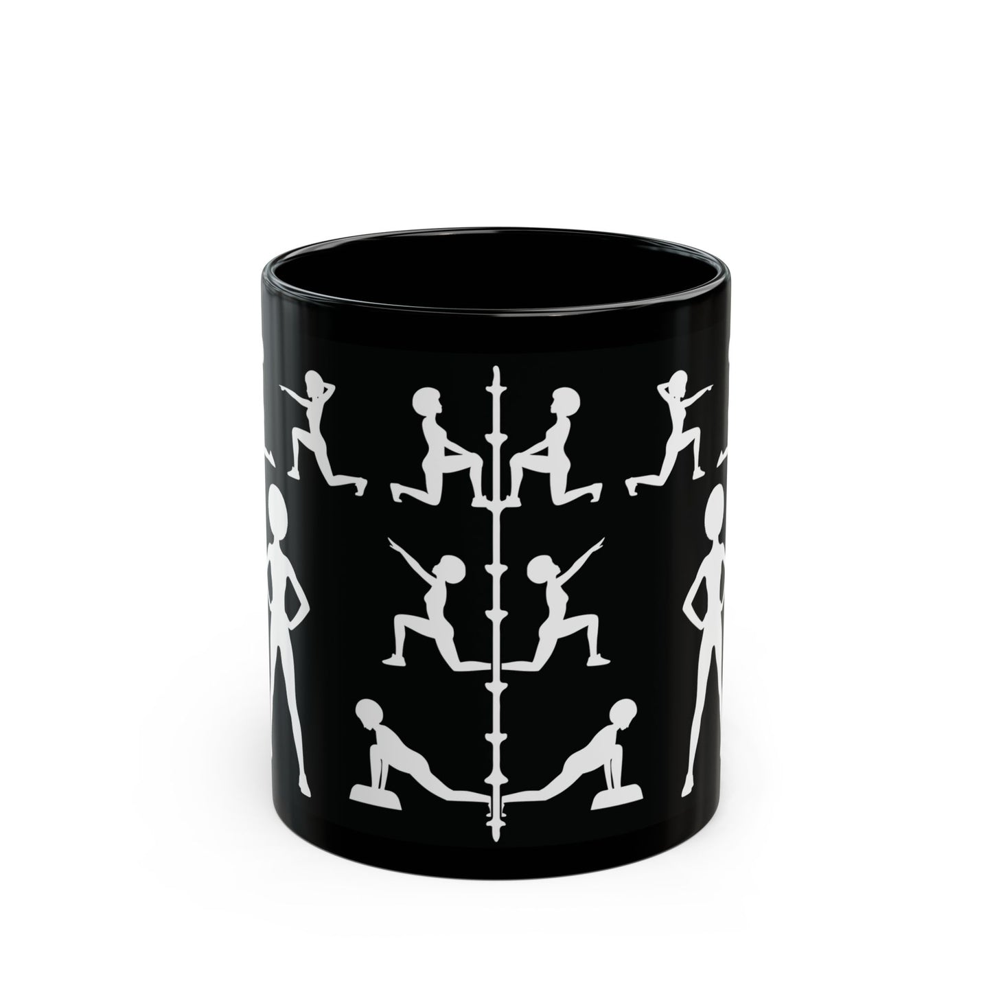 Woke Workout Inspiration Black Mug - 11oz & 15oz - Motivational Workout Design for Gym Lovers