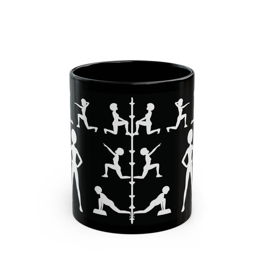 Woke Workout Inspiration Black Mug - 11oz & 15oz - Motivational Workout Design for Gym Lovers