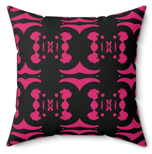 Square Pillow - Cute HG BLGL Homz Design black