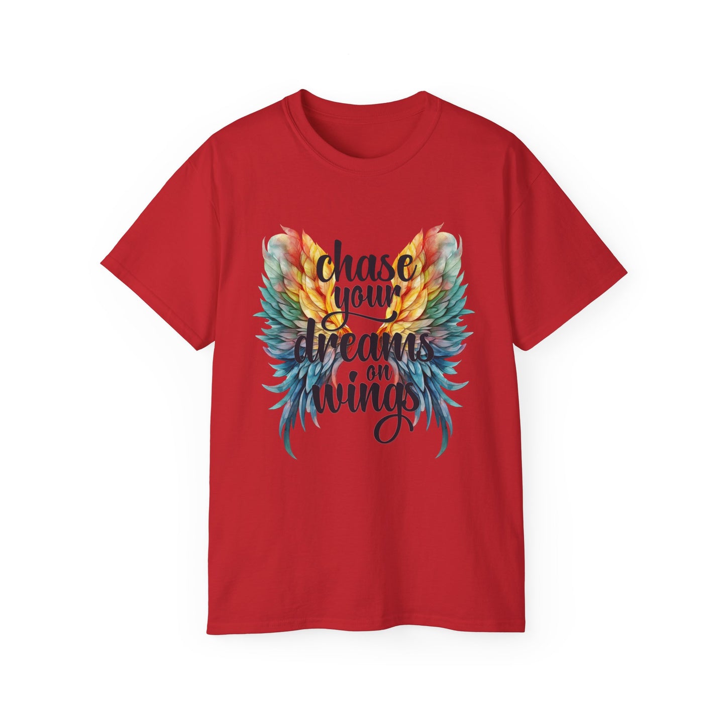 Inspirational Wings Tee-Chase Your Dreams  On Wings