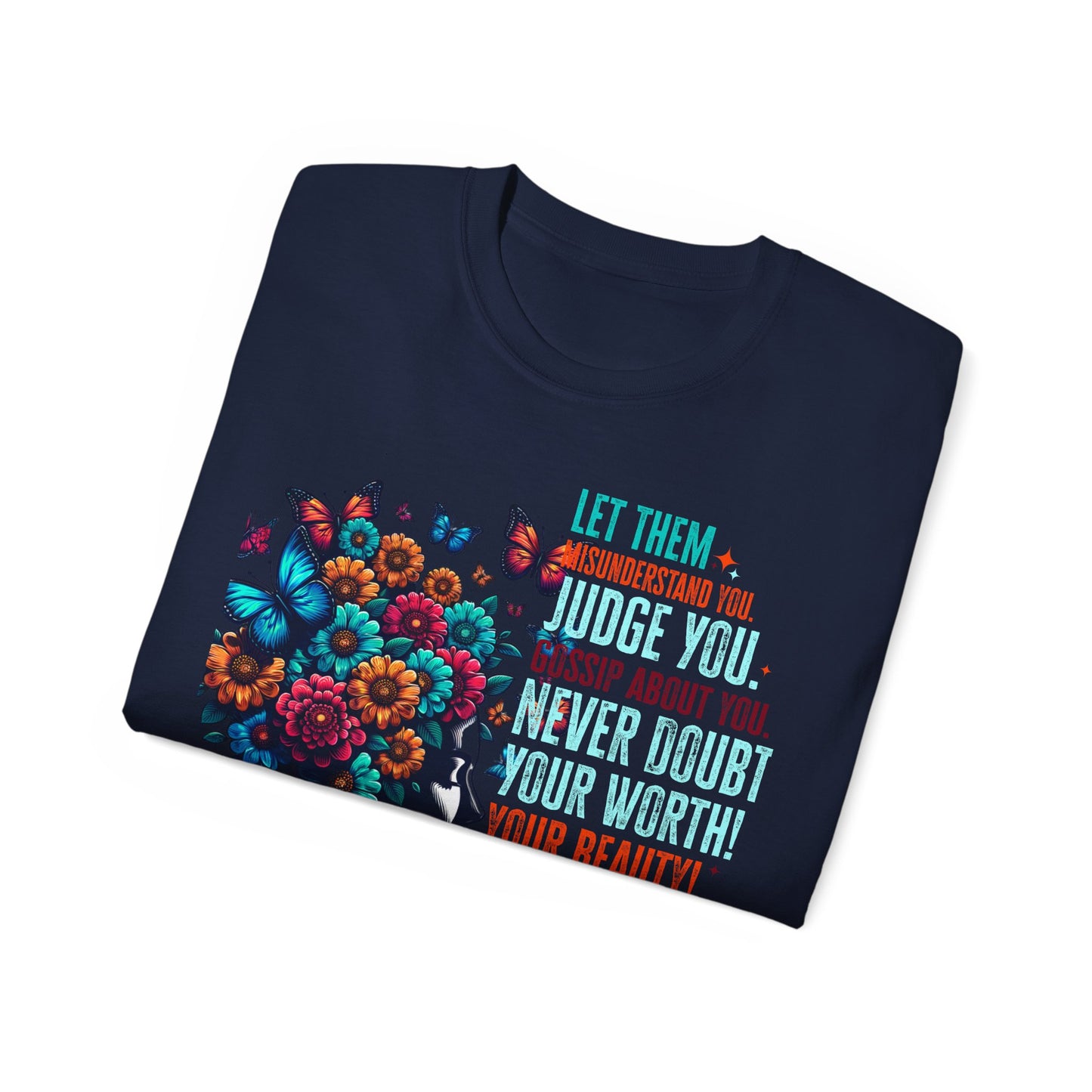 Inspirational Floral Graphic Tee - "Let Your Beauty Shine!"