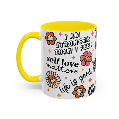 Mug - I Am Stronger Than I Feel - Self Care Inspirational 11 oz Coffee Mug