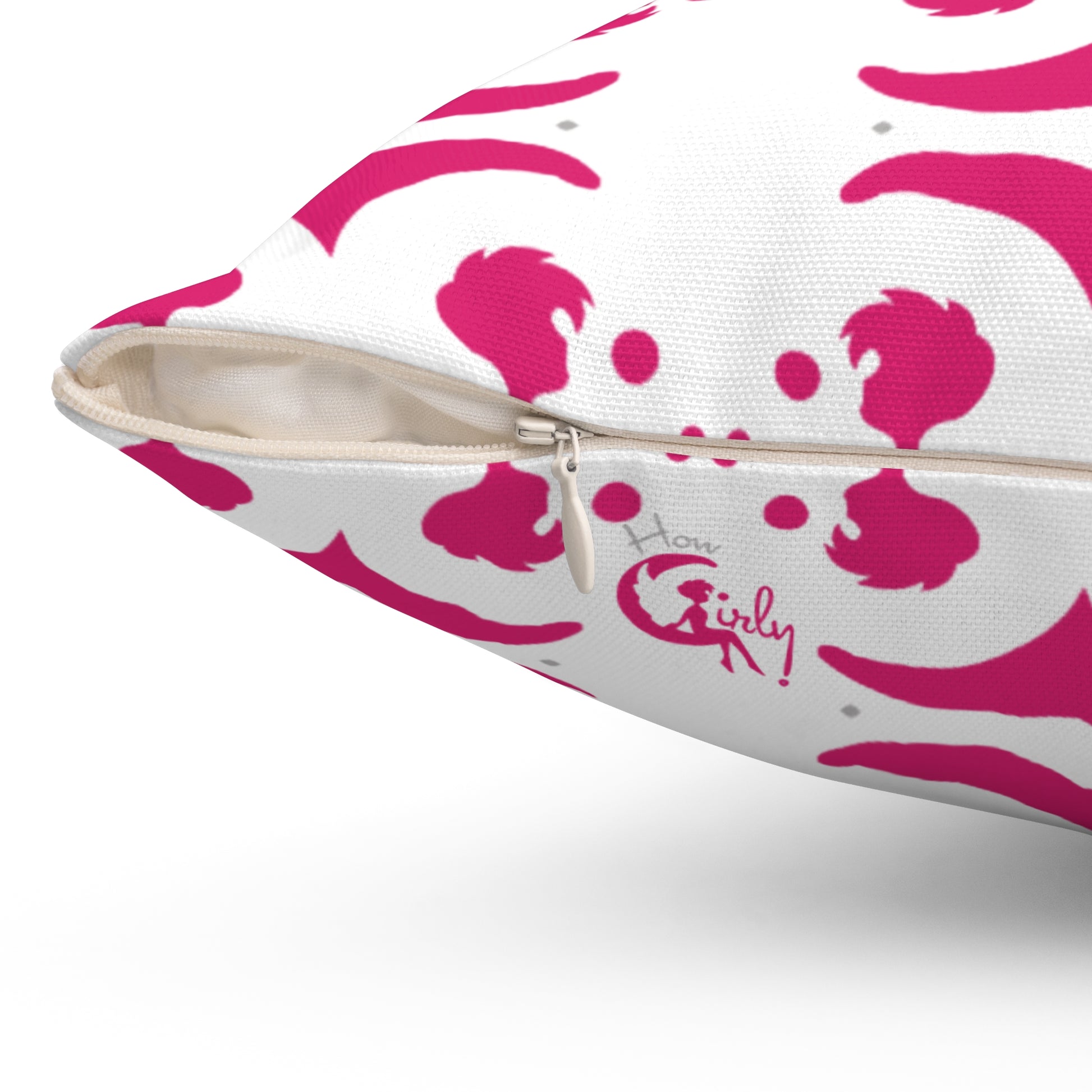 Zipper closure with HowGirly brand logo