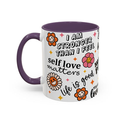 Mug - I Am Stronger Than I Feel - Self Care Inspirational 11 oz Coffee Mug