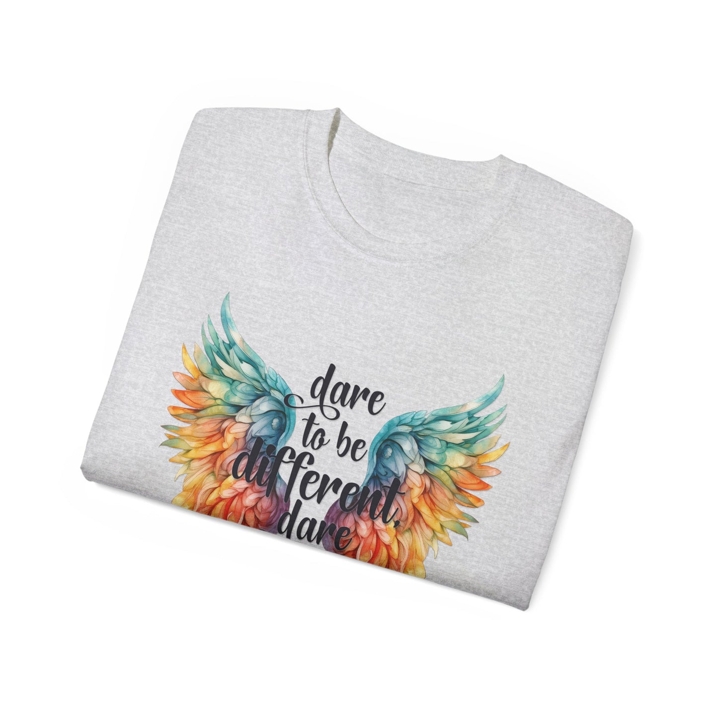 Inspirational Wings Tee - Dare To Be Different Dare To Fly