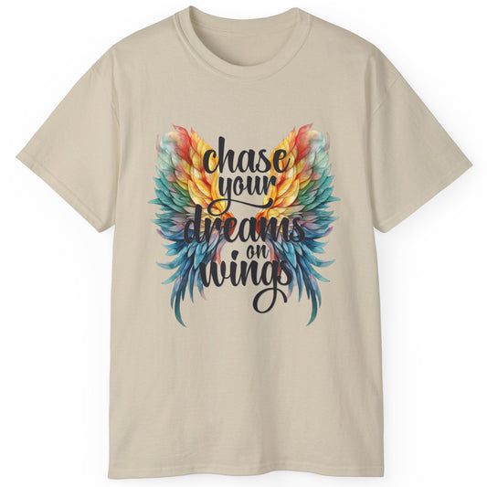 Inspirational Wings Tee-Chase Your Dreams  On Wings