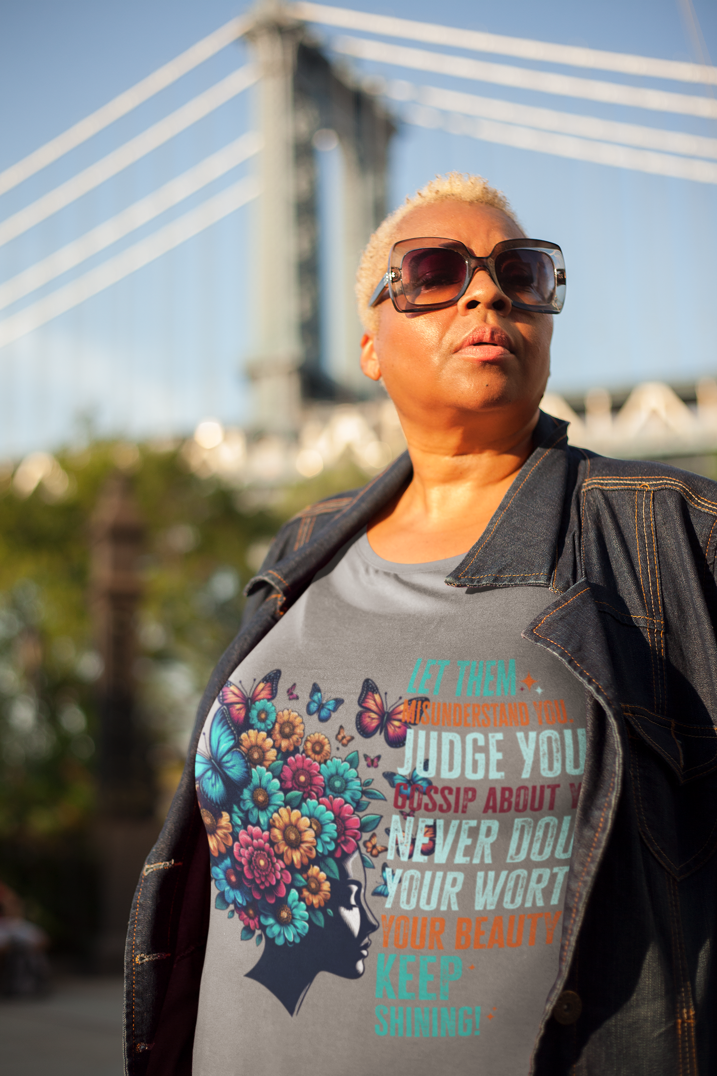 Inspirational Floral Graphic Tee - "Let Your Beauty Shine!"
